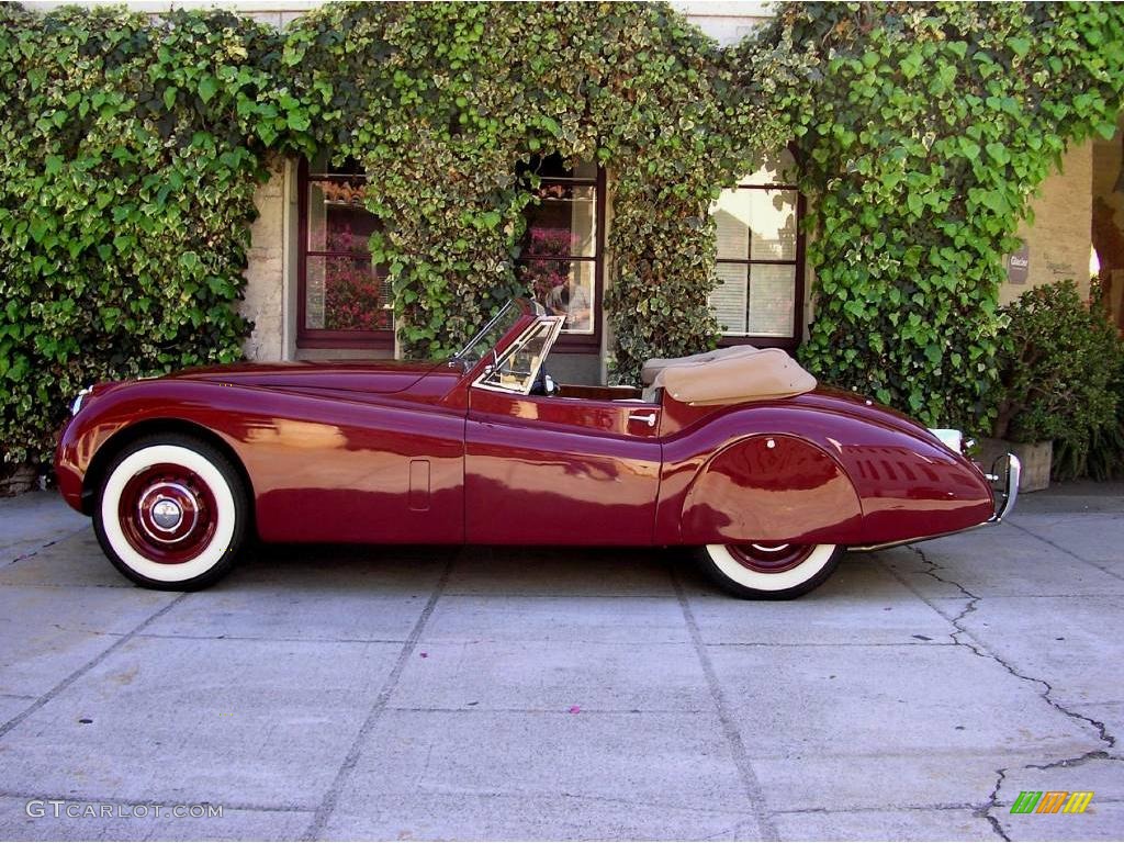 1954 XK120 Drop Head Coupe - Dark Red / Tan photo #1