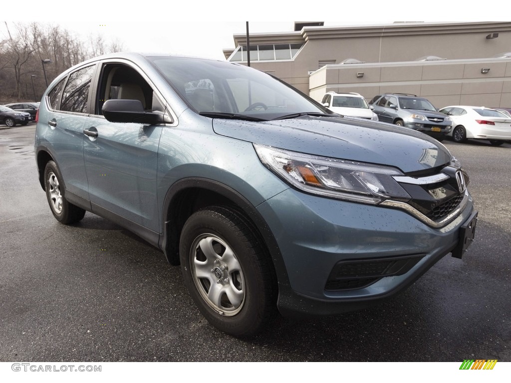 2015 CR-V LX AWD - Mountain Air Metallic / Beige photo #7