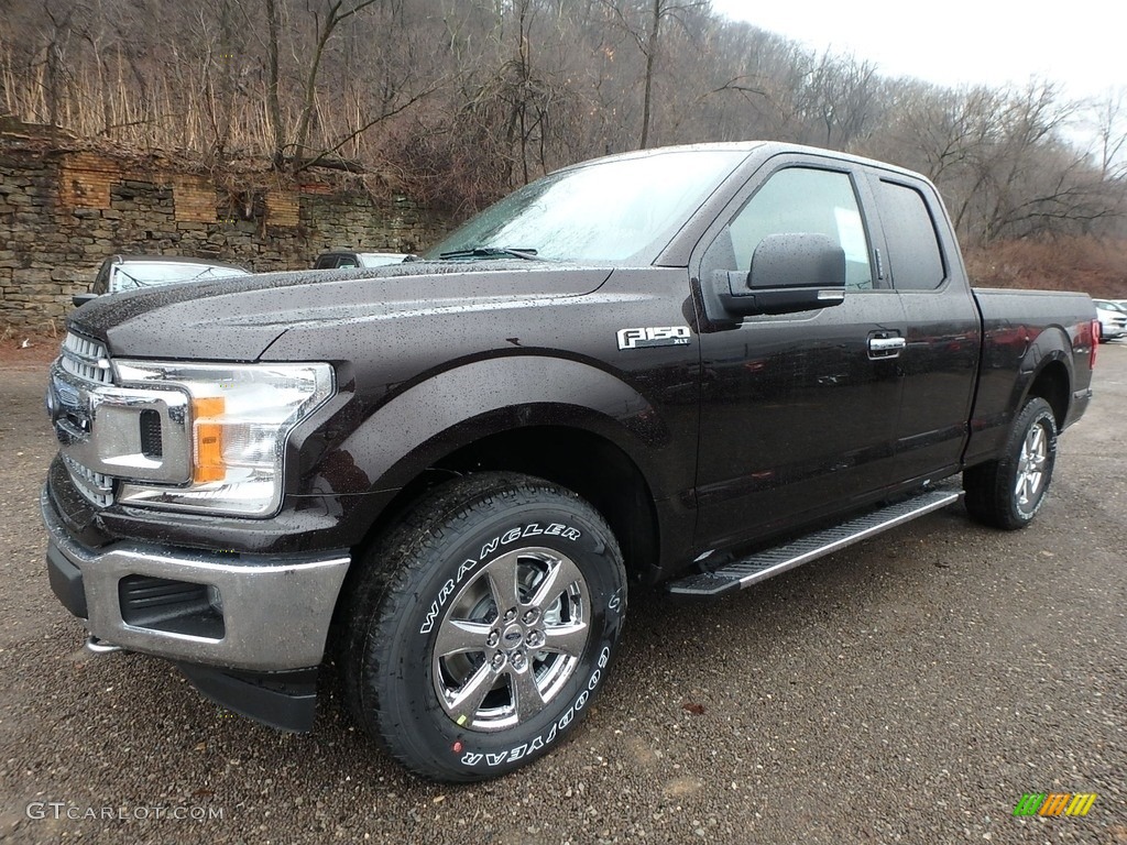 2018 F150 XLT SuperCab 4x4 - Magma Red / Earth Gray photo #7