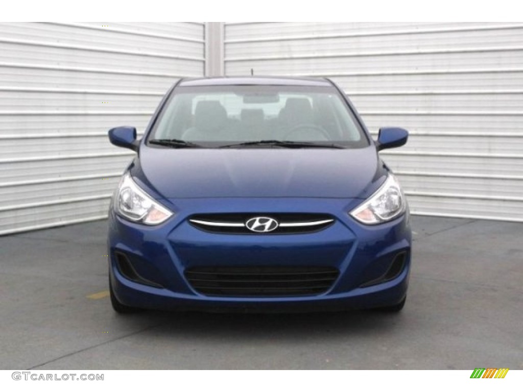 2016 Accent SE Sedan - Pacific Blue / Gray photo #2