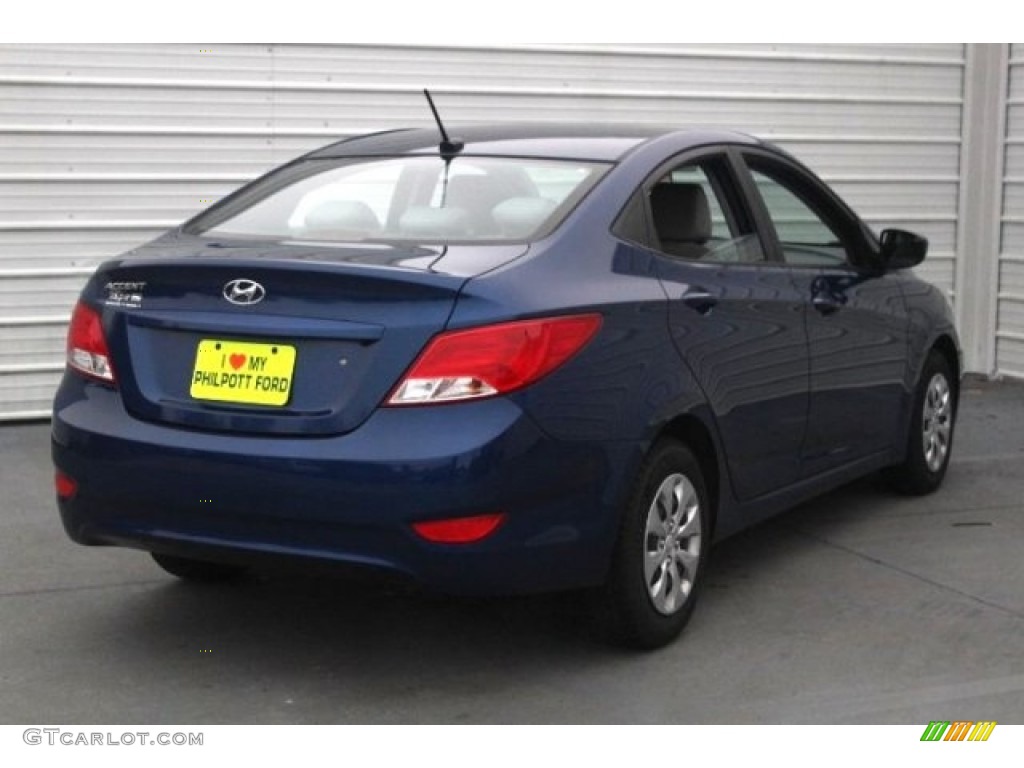 2016 Accent SE Sedan - Pacific Blue / Gray photo #9
