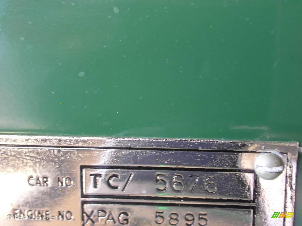 1948 MG TC Roadster Info Tag Photo #12551117