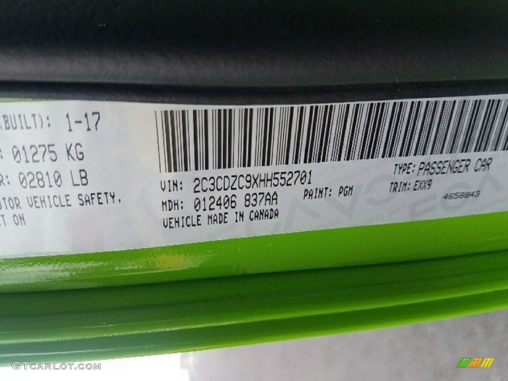 2017 Challenger Color Code PGM for Green Go Photo #125511659