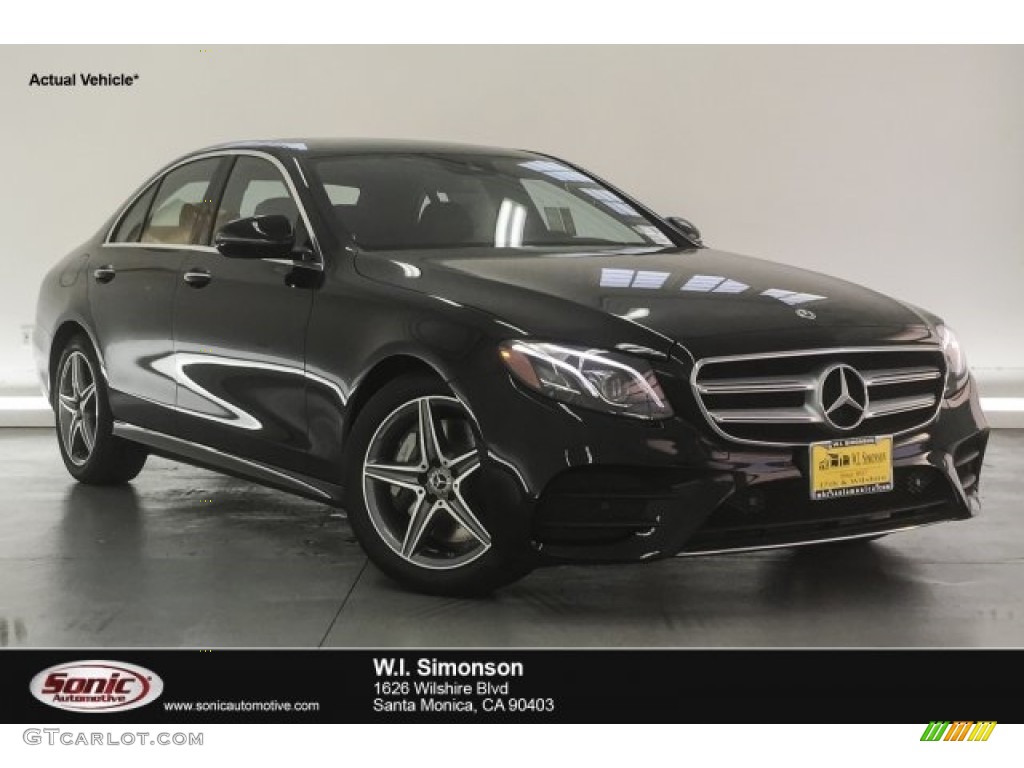 2018 E 300 Sedan - Black / Black photo #1