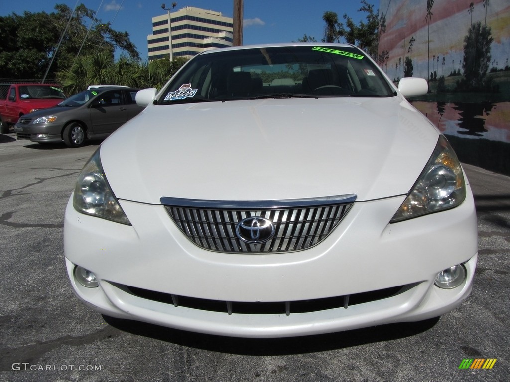 2005 Solara SE V6 Coupe - Arctic Frost Pearl White / Ivory photo #4