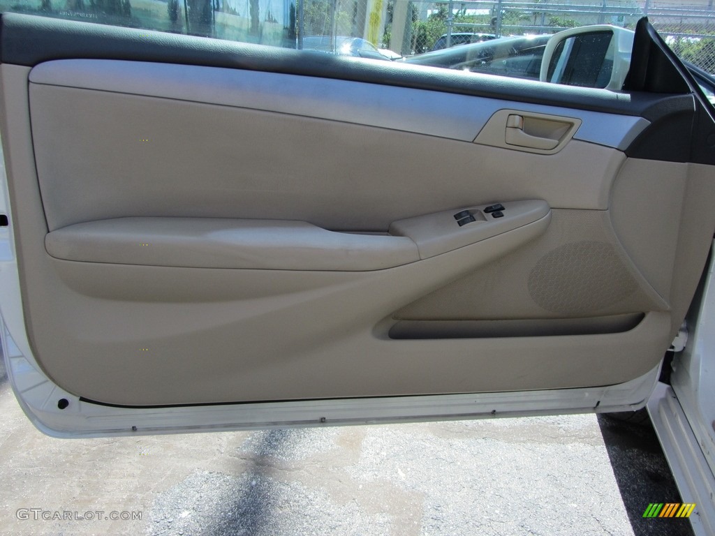 2005 Solara SE V6 Coupe - Arctic Frost Pearl White / Ivory photo #9