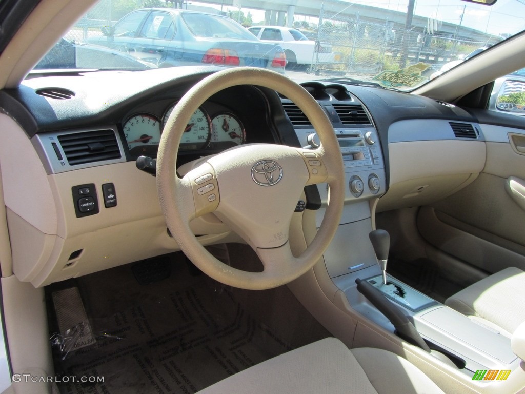 2005 Solara SE V6 Coupe - Arctic Frost Pearl White / Ivory photo #10