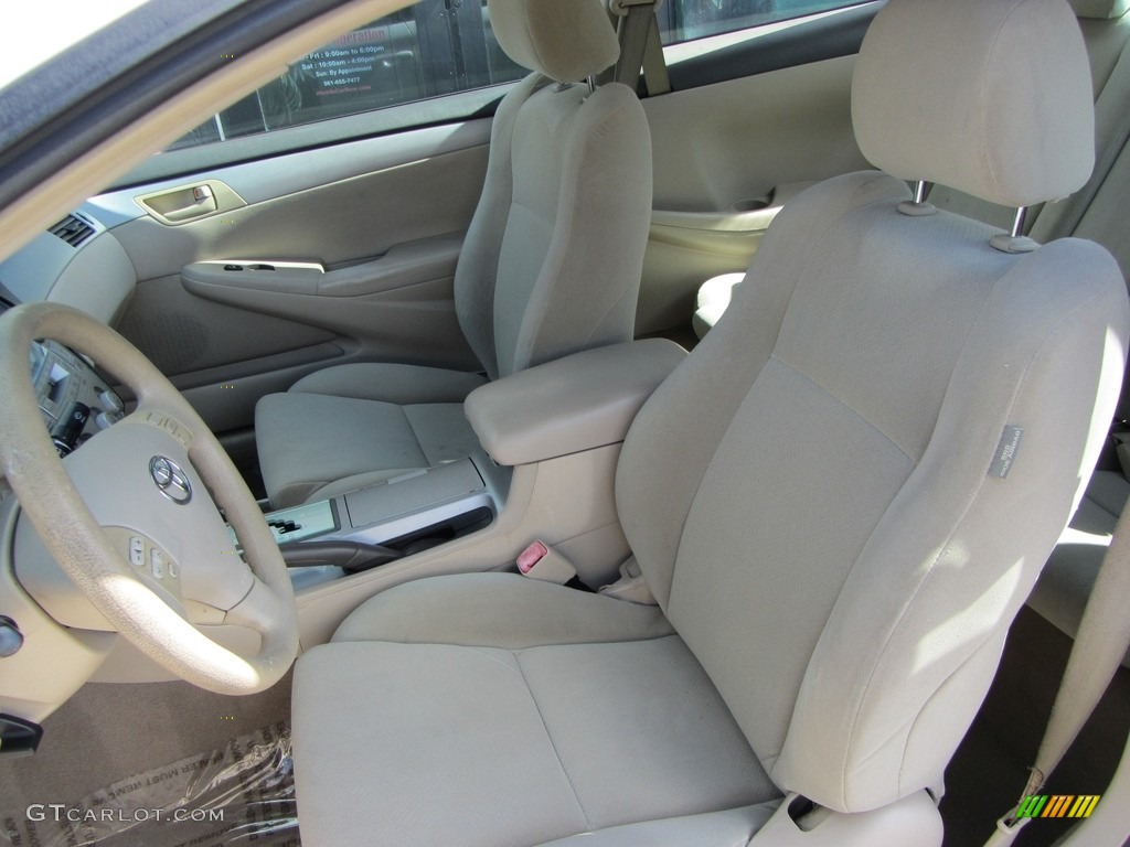 2005 Solara SE V6 Coupe - Arctic Frost Pearl White / Ivory photo #11