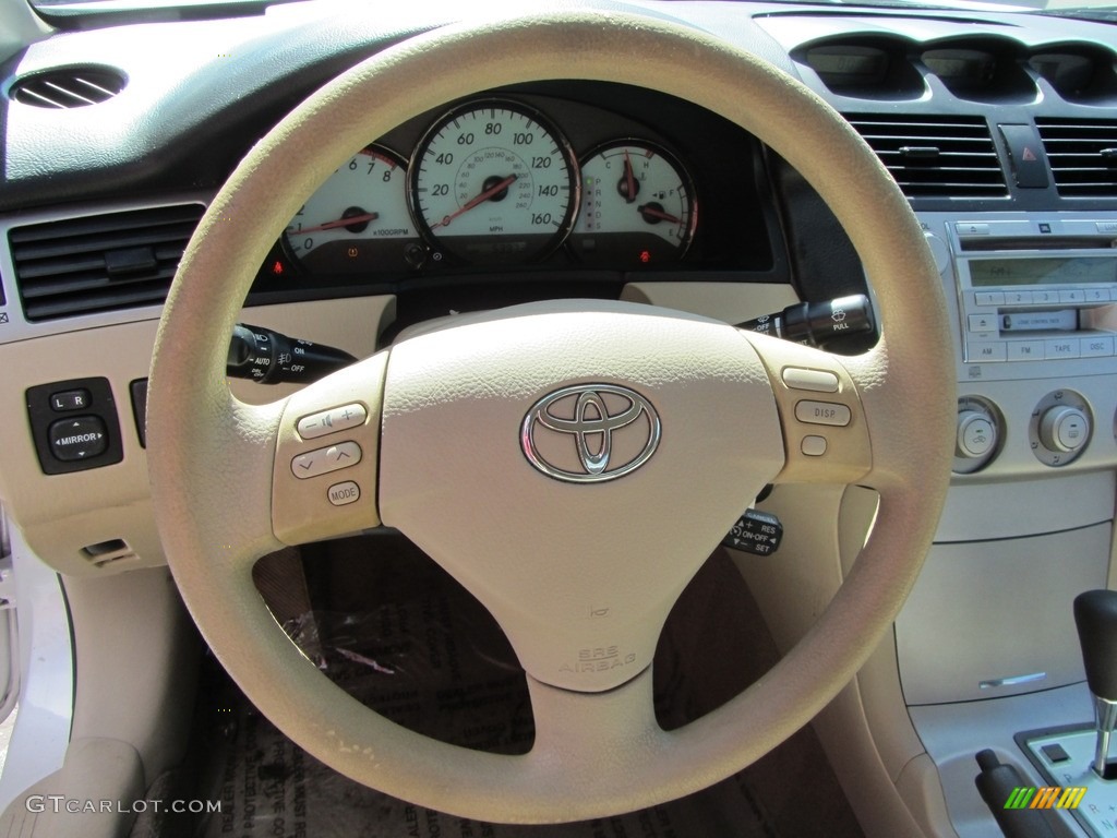 2005 Solara SE V6 Coupe - Arctic Frost Pearl White / Ivory photo #20