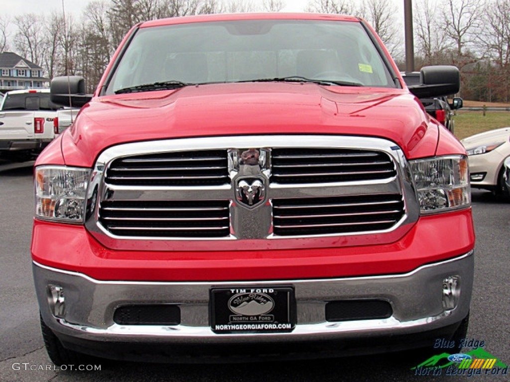 2014 1500 SLT Quad Cab 4x4 - Flame Red / Black/Diesel Gray photo #8