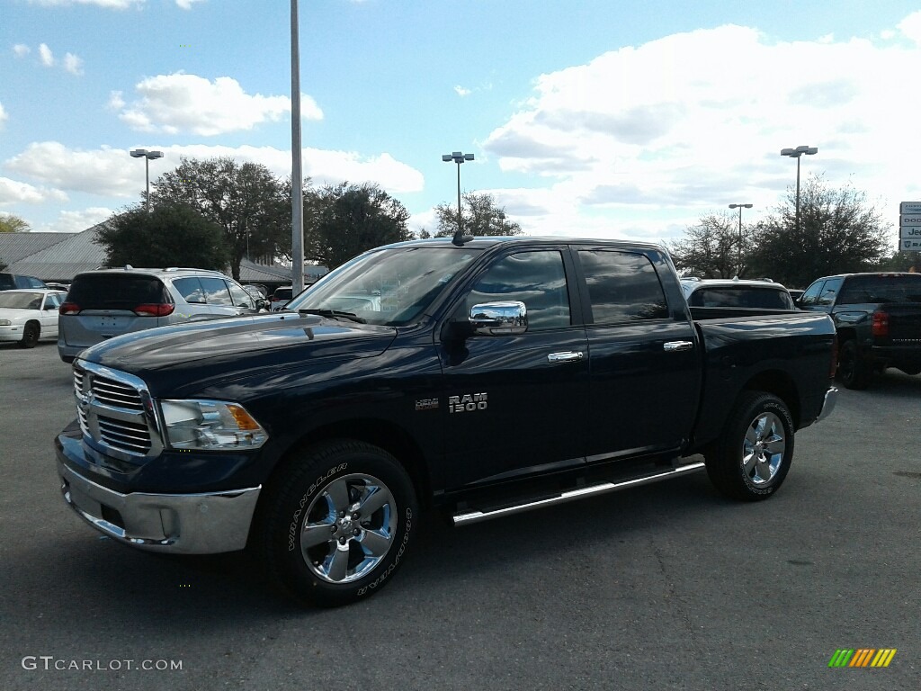 2018 1500 Big Horn Crew Cab - True Blue Pearl / Black/Diesel Gray photo #2