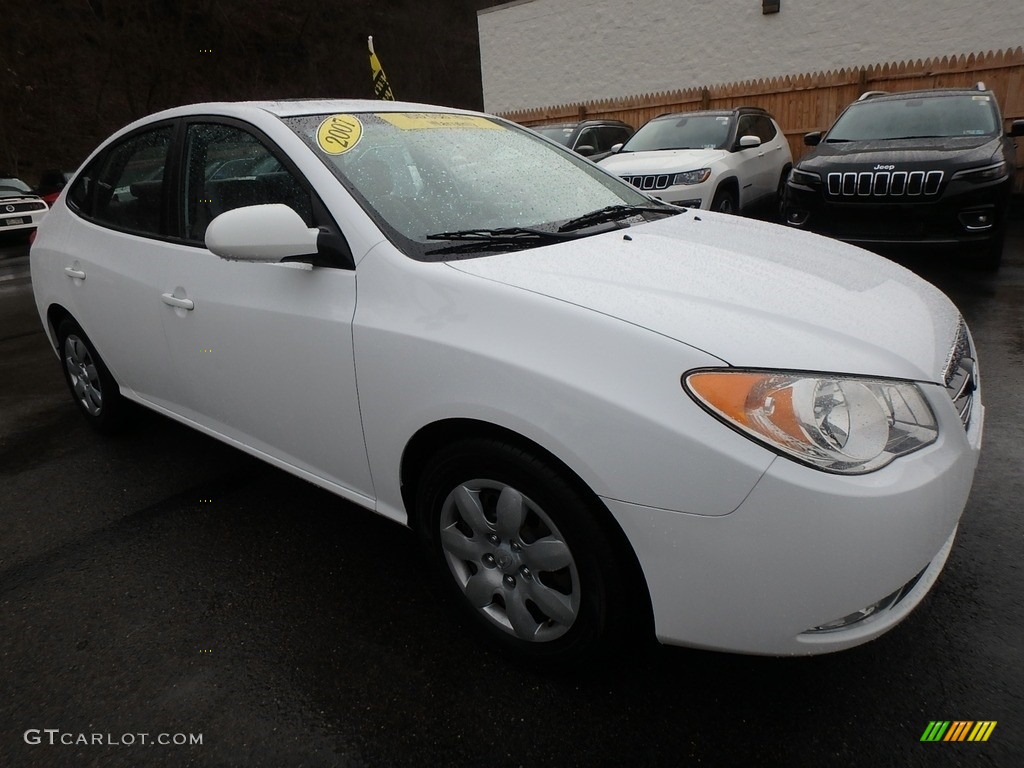 2007 Elantra GLS Sedan - Captiva White / Gray photo #7