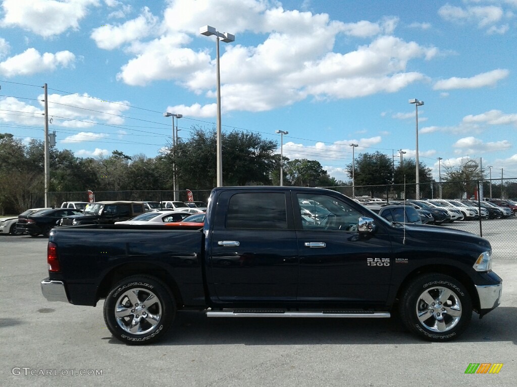 2018 1500 Big Horn Crew Cab - True Blue Pearl / Black/Diesel Gray photo #7