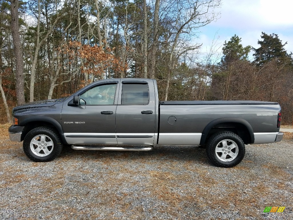 2002 Ram 1500 SLT Quad Cab 4x4 - Graphite Metallic / Dark Slate Gray photo #2