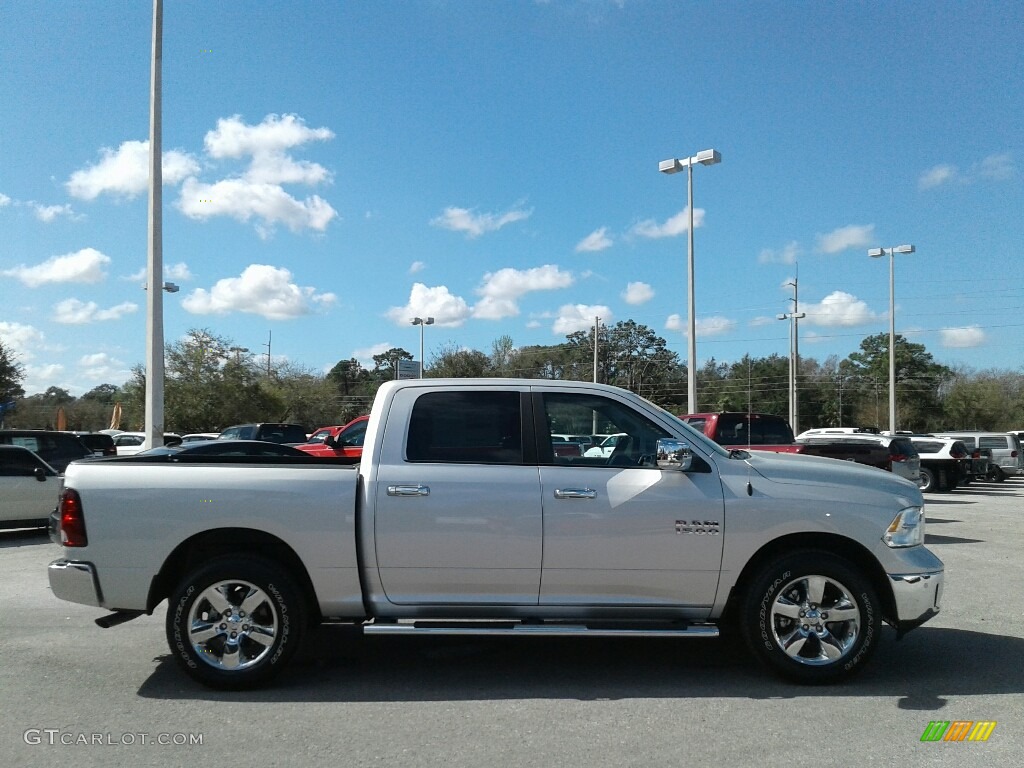 2018 1500 Big Horn Crew Cab - Bright Silver Metallic / Black/Diesel Gray photo #6