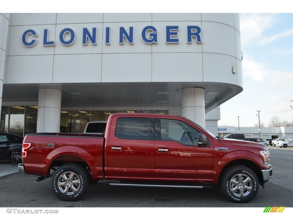 2018 F150 XLT SuperCrew 4x4 - Ruby Red / Earth Gray photo #2