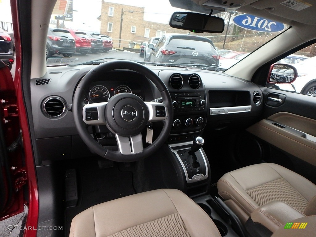 2016 Compass Latitude 4x4 - Deep Cherry Red Crystal Pearl / Light Pebble Beige/Dark Slate Gray photo #8
