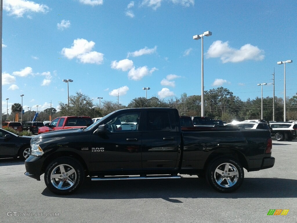 2018 1500 Express Quad Cab - Brilliant Black Crystal Pearl / Black/Diesel Gray photo #2