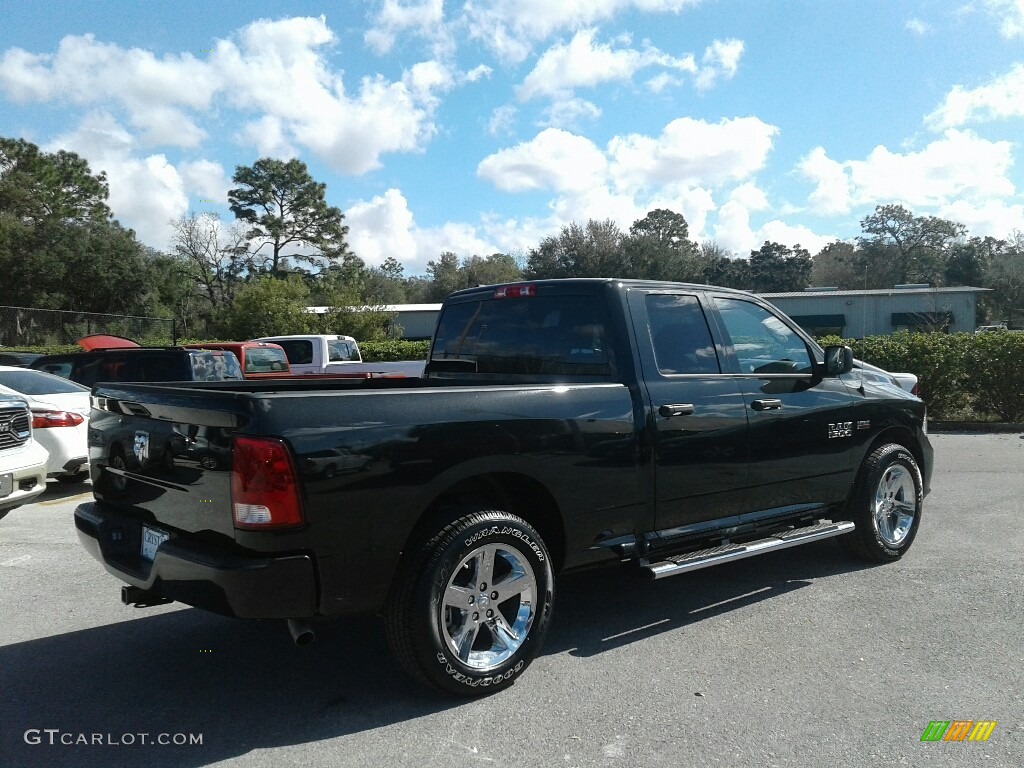 2018 1500 Express Quad Cab - Brilliant Black Crystal Pearl / Black/Diesel Gray photo #4