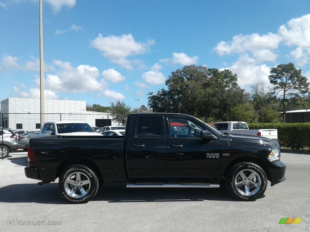 2018 1500 Express Quad Cab - Brilliant Black Crystal Pearl / Black/Diesel Gray photo #5