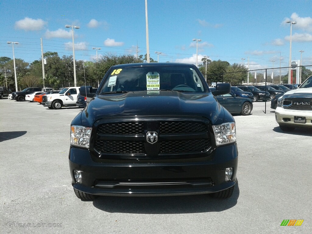 2018 1500 Express Quad Cab - Brilliant Black Crystal Pearl / Black/Diesel Gray photo #7