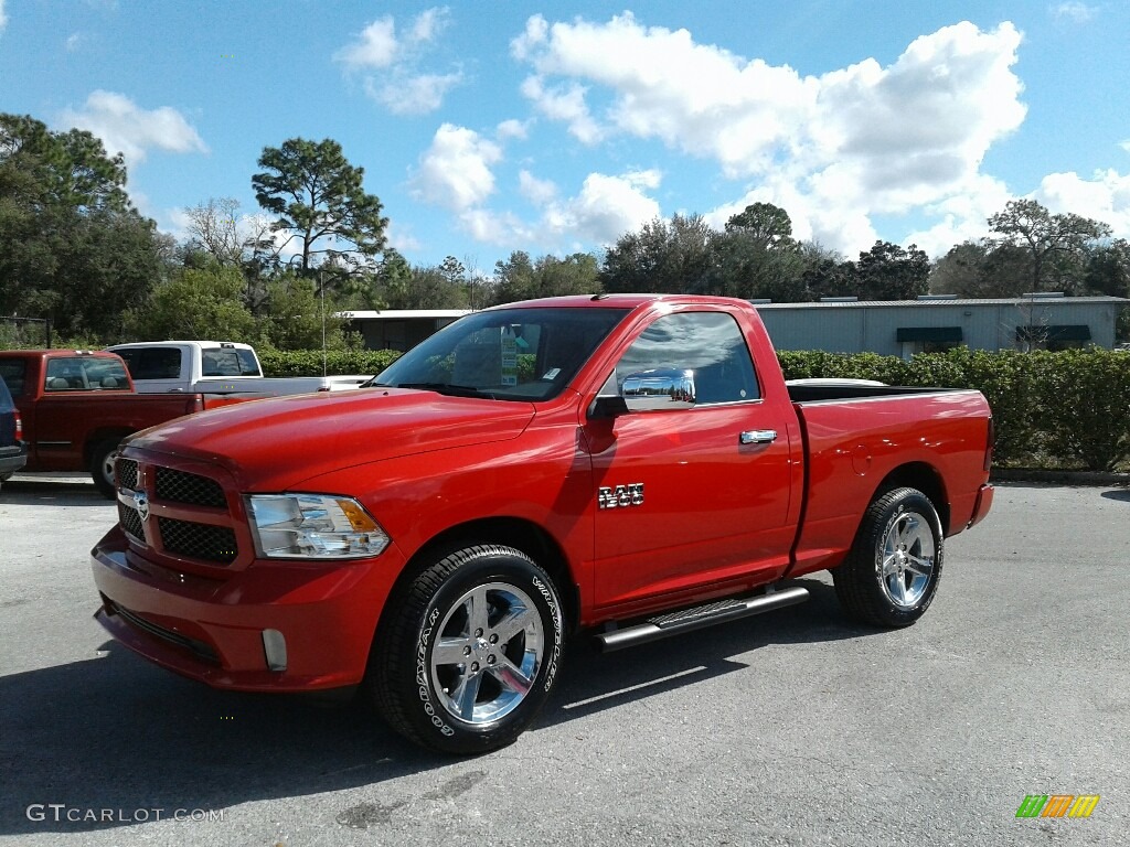 2018 1500 Express Regular Cab - Flame Red / Black/Diesel Gray photo #1