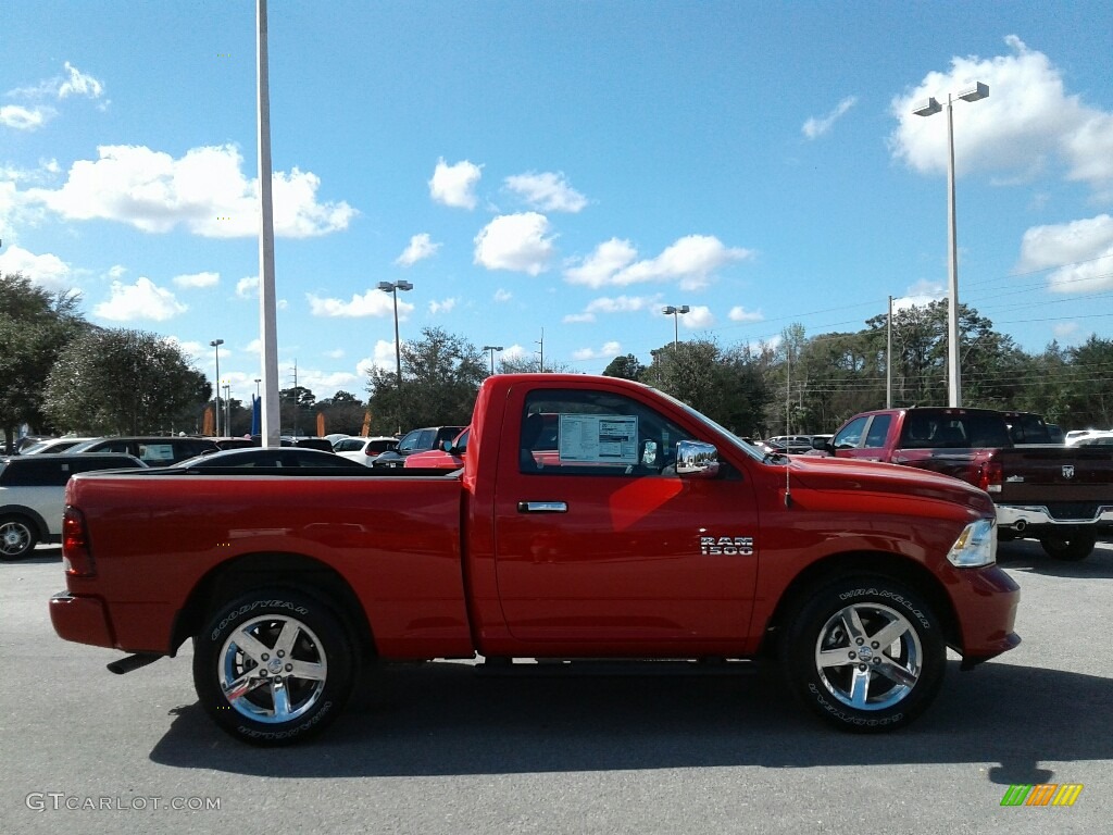 2018 1500 Express Regular Cab - Flame Red / Black/Diesel Gray photo #6