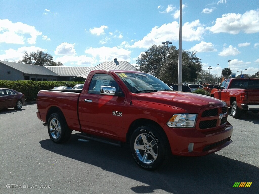 2018 1500 Express Regular Cab - Flame Red / Black/Diesel Gray photo #7