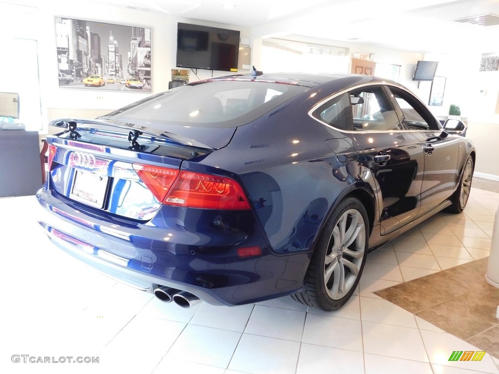 2013 S7 4.0 TFSI quattro - Estoril Blue Crystal / Black Valcona leather with diamond stitching photo #5