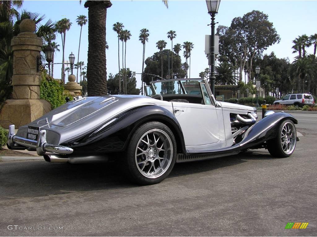 1936 500K Special Roadster Marlene Reproduction - Black/Silver / Grey photo #14