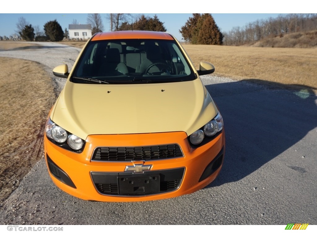 2012 Sonic LS Hatch - Inferno Orange Metallic / Jet Black/Dark Titanium photo #3