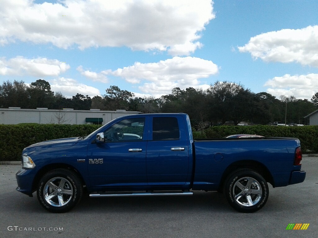 2018 1500 Express Quad Cab - Blue Streak Pearl / Black/Diesel Gray photo #4