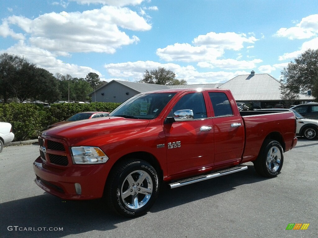 2018 1500 Express Quad Cab - Flame Red / Black/Diesel Gray photo #1