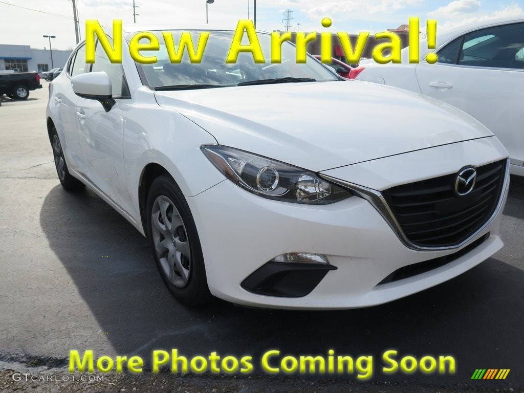 2014 MAZDA3 i Sport 4 Door - Snowflake White Pearl / Black photo #1