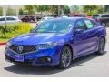 Still Night Blue Pearl 2018 Acura TLX V6 A-Spec Sedan Exterior
