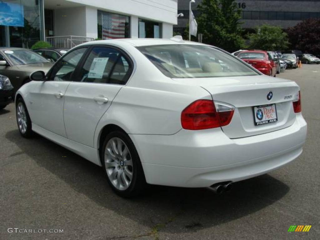 2006 3 Series 330i Sedan - Alpine White / Beige photo #6