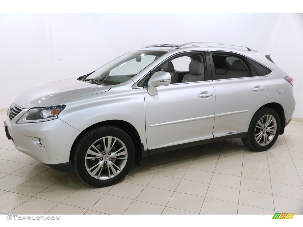 2013 RX 450h AWD - Silver Lining Metallic / Light Gray/Ebony Birds Eye Maple photo #3