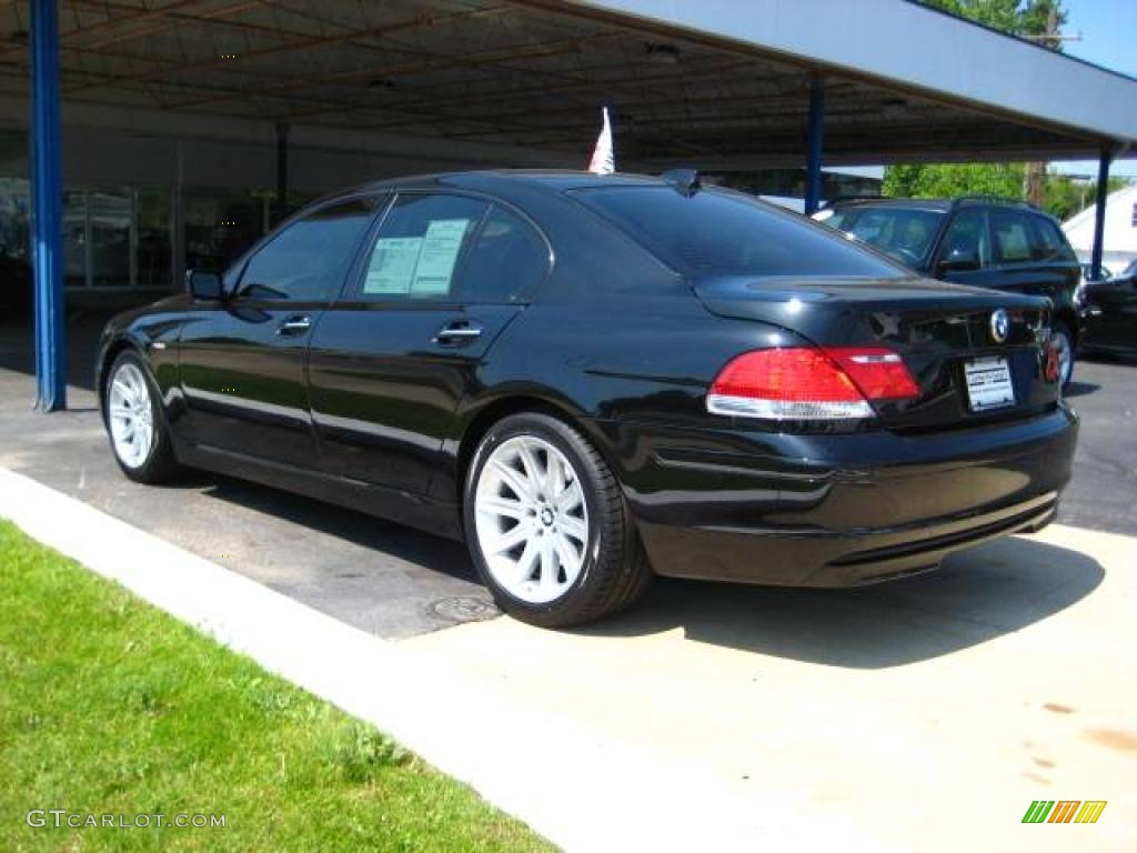2006 7 Series 750i Sedan - Black Sapphire Metallic / Black/Cream Beige photo #5