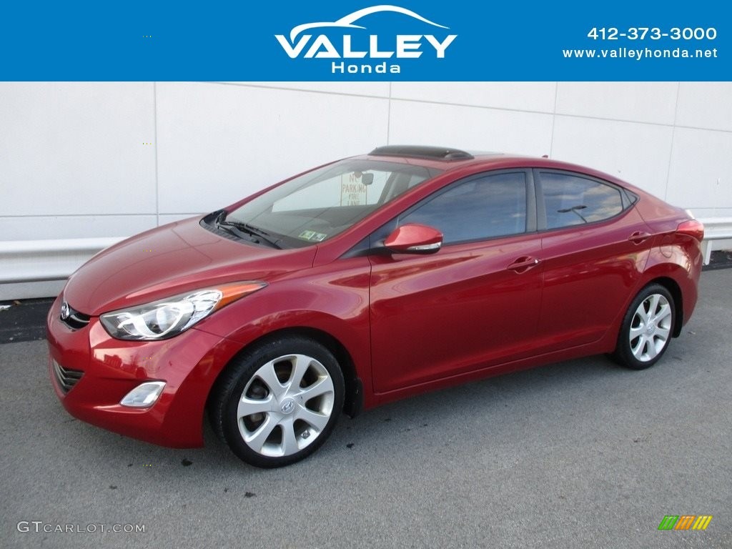 Red Hyundai Elantra