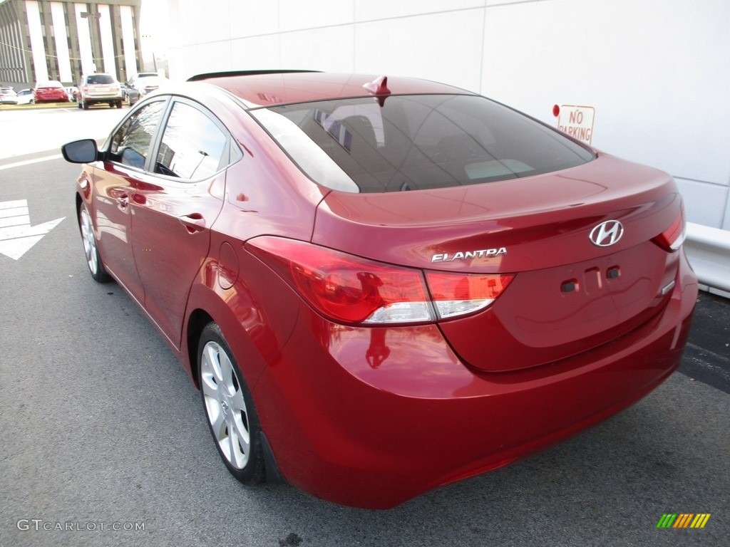 2013 Elantra Limited - Red / Black photo #3