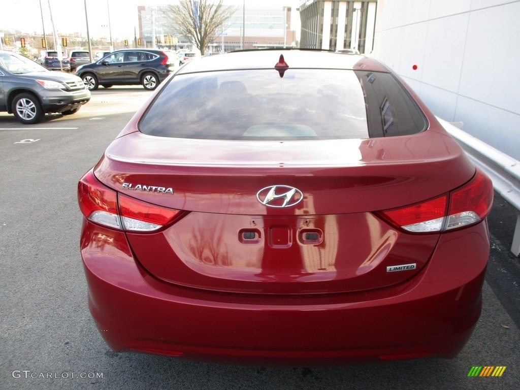 2013 Elantra Limited - Red / Black photo #4