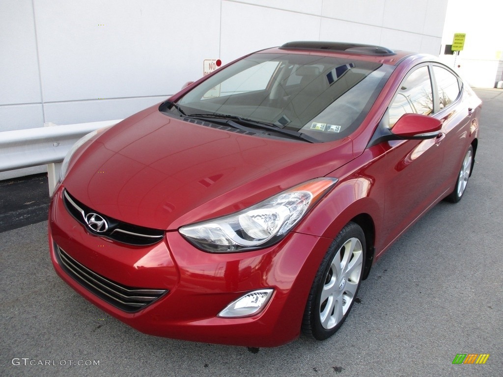 2013 Elantra Limited - Red / Black photo #9