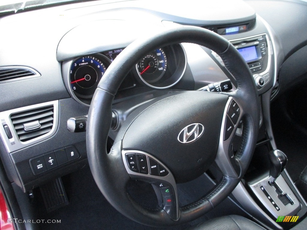 2013 Elantra Limited - Red / Black photo #14