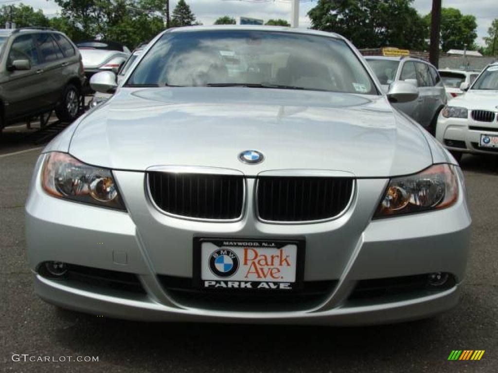 2007 3 Series 328i Sedan - Titanium Silver Metallic / Black photo #3