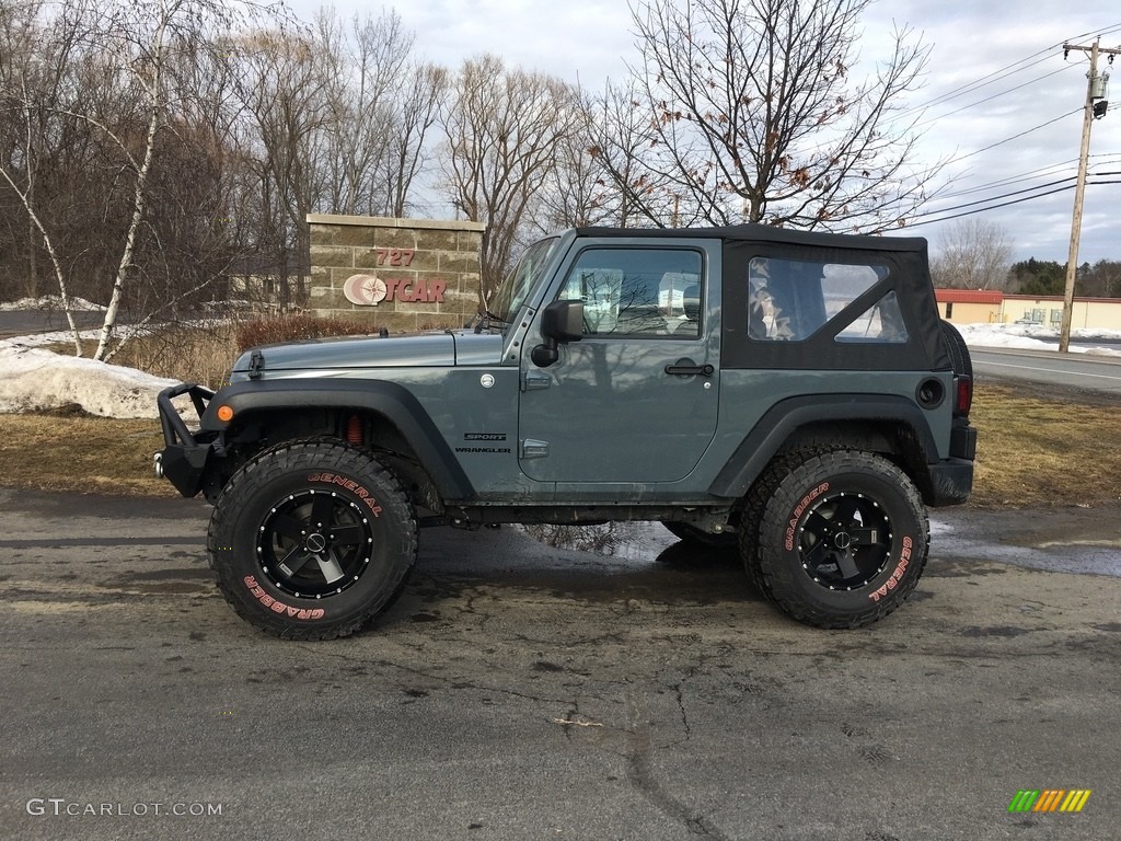 2014 Wrangler Sport 4x4 - Hydro Blue Pearl Coat / Black photo #1
