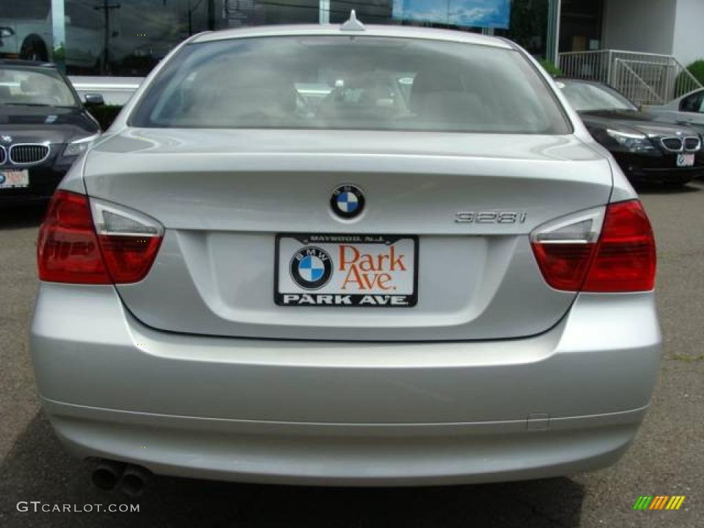 2007 3 Series 328i Sedan - Titanium Silver Metallic / Black photo #7