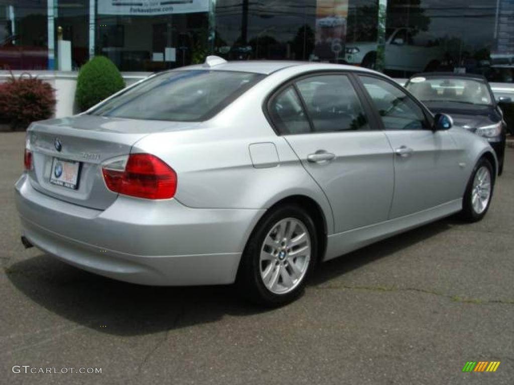 2007 3 Series 328i Sedan - Titanium Silver Metallic / Black photo #8