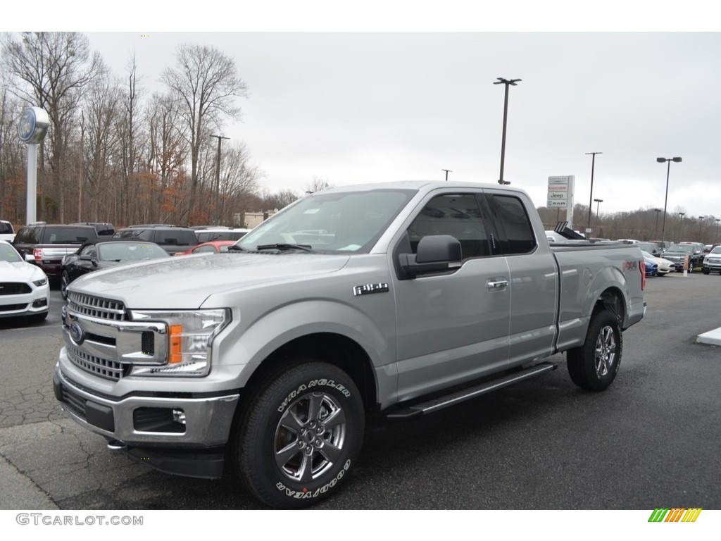 2018 F150 XLT SuperCab 4x4 - Ingot Silver / Earth Gray photo #3