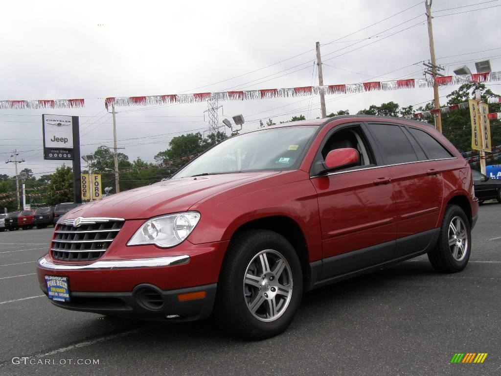 2007 Pacifica Touring - Inferno Red Crystal Pearl / Pastel Slate Gray photo #1