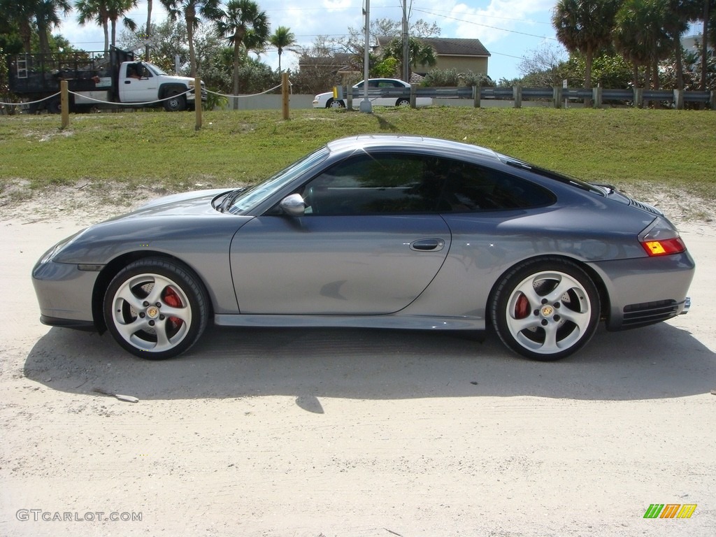 2003 911 Carrera 4S Coupe - Seal Grey Metallic / Graphite Grey photo #4